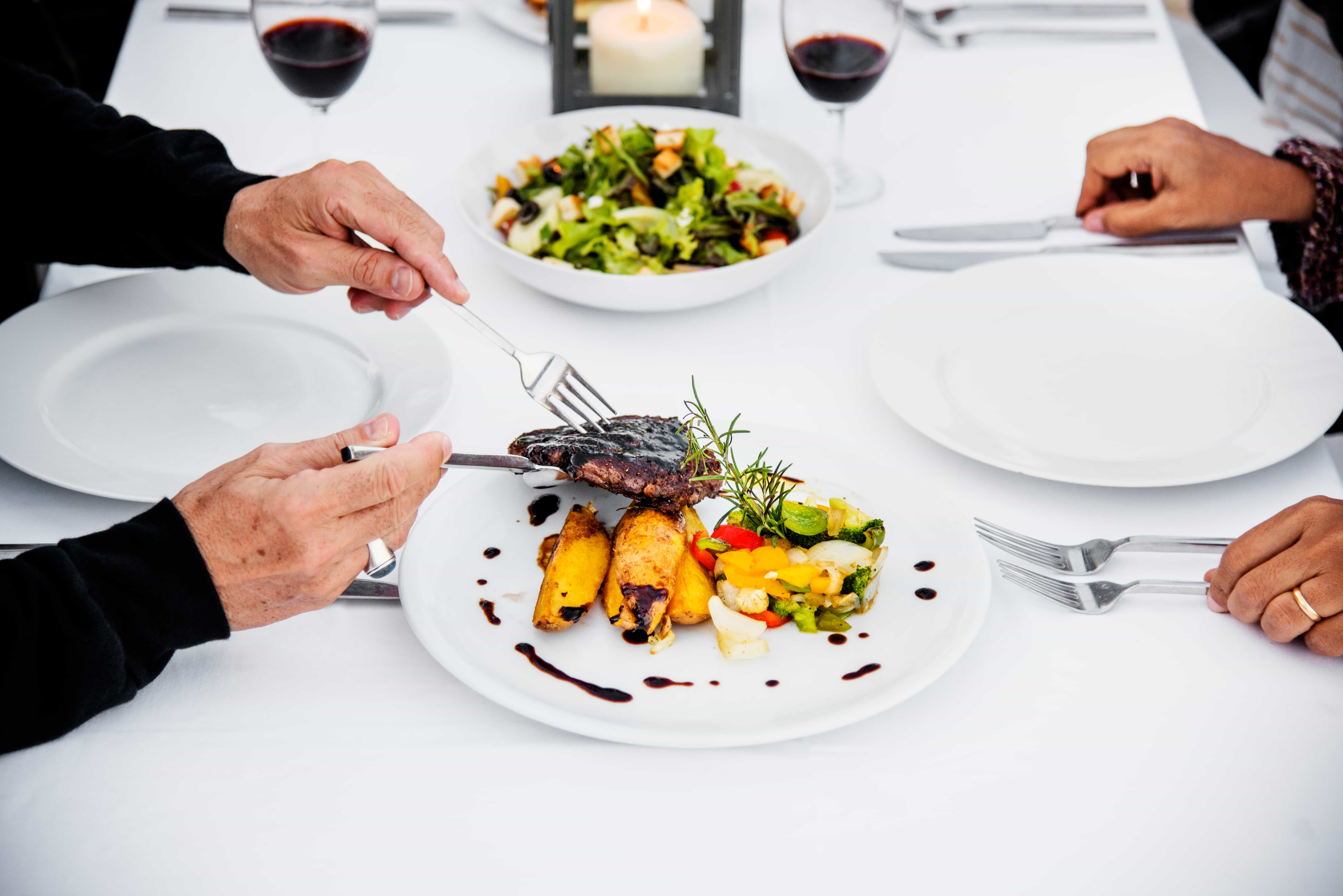 Corporate meal catering for business lunch